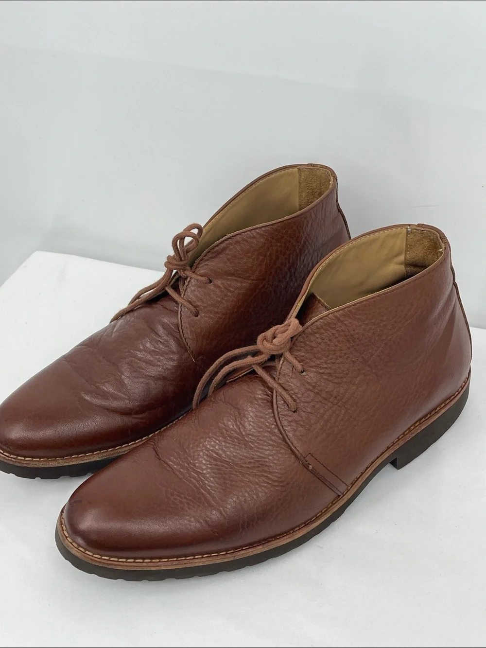 ALAN PAYNE Men's Brown Leather Chukka Boots - Classic Lace-Up Style SIZE 11